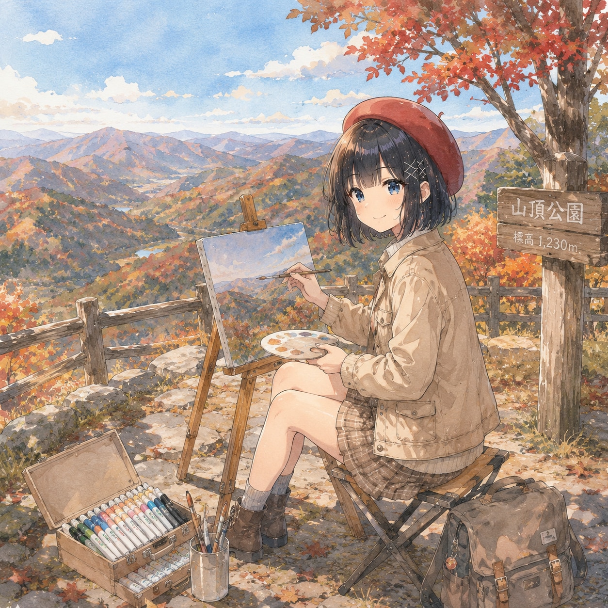 山頂スケッチ | の人気AIイラスト・グラビア