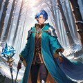 青髪エルフの魔導士(男) 4枚目