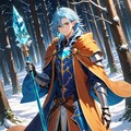 青髪エルフの魔導士(男) 3枚目