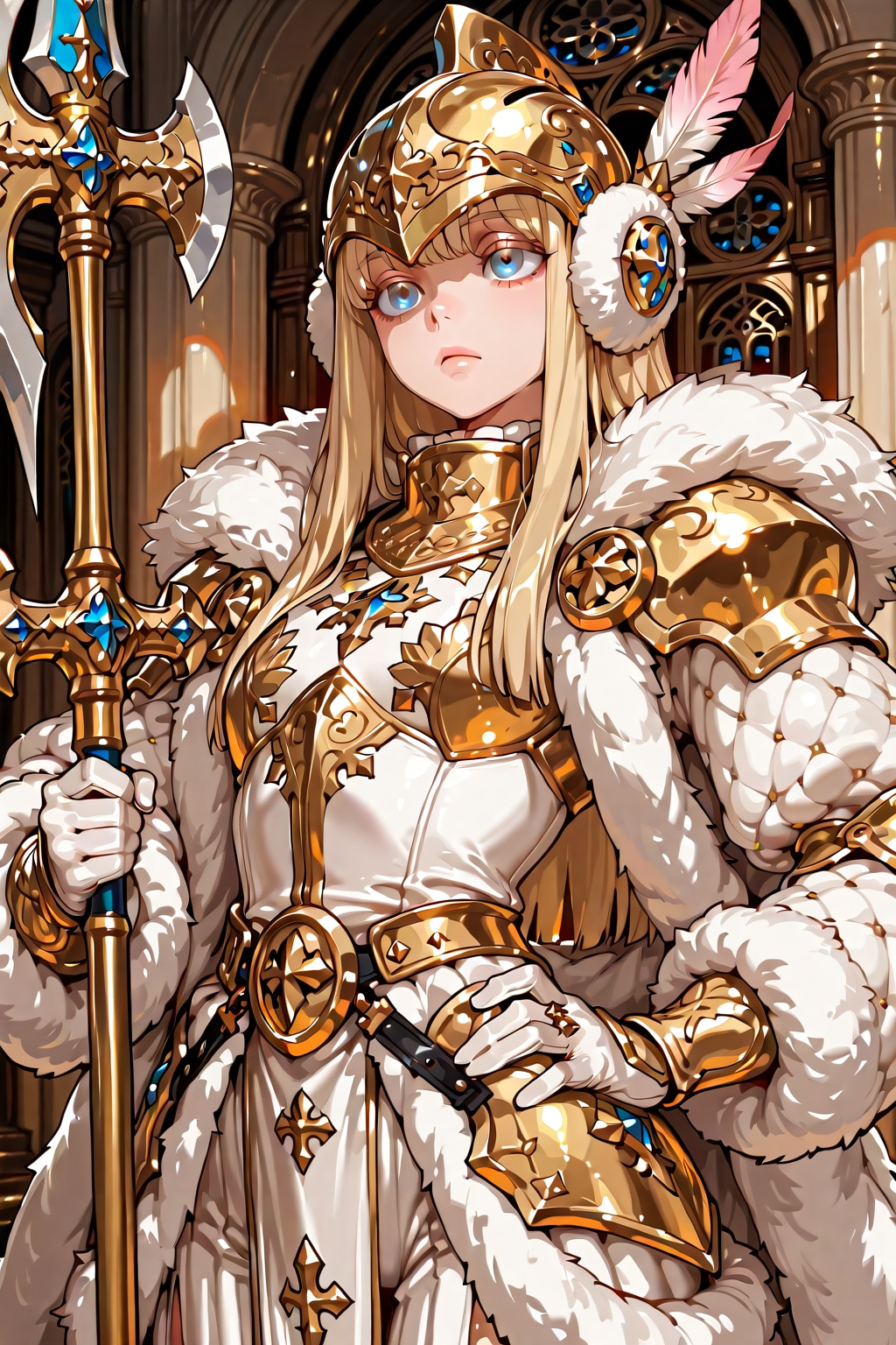 金の兜の女騎士