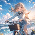 自転車で海に来た 4枚目