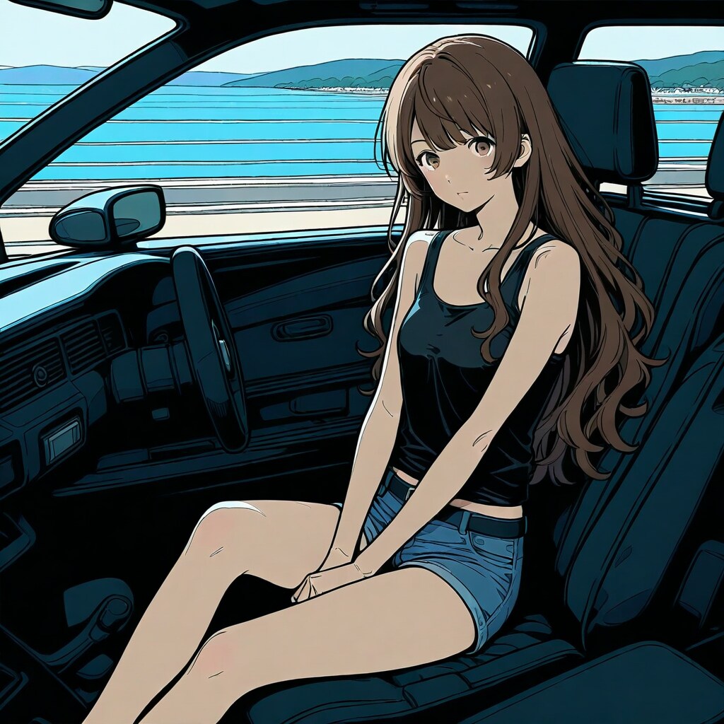 海岸線をドライブ