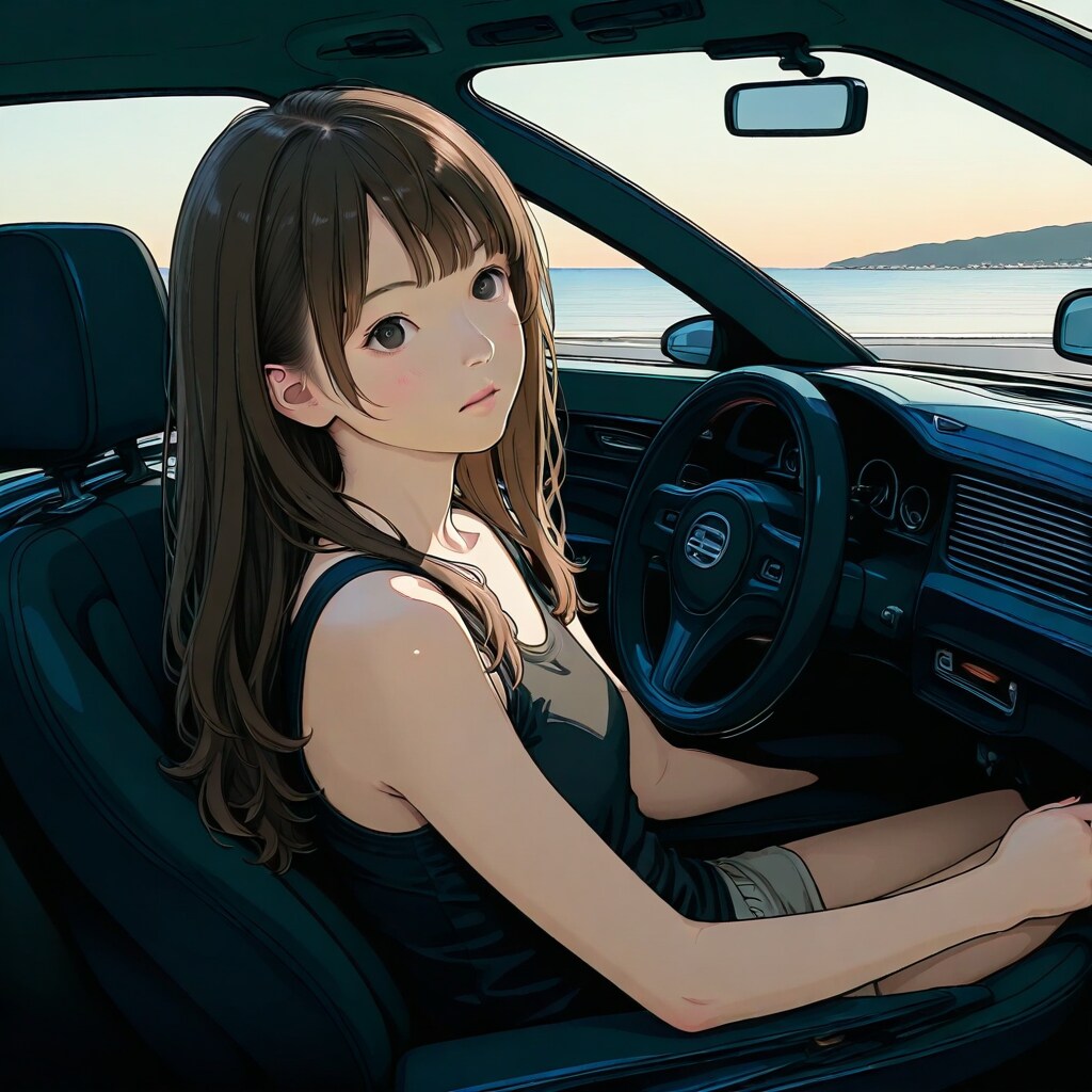 海岸線をドライブ