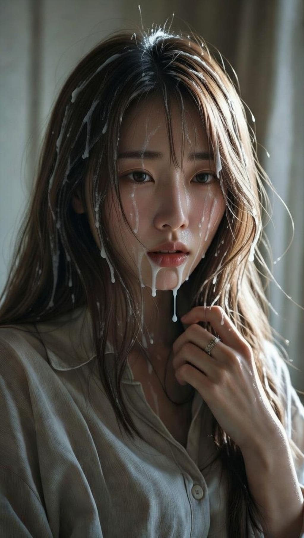 美人にぶっかけ