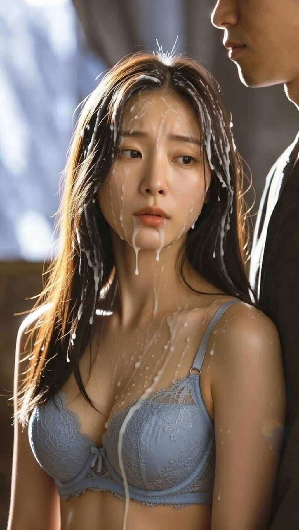 美人にぶっかけ