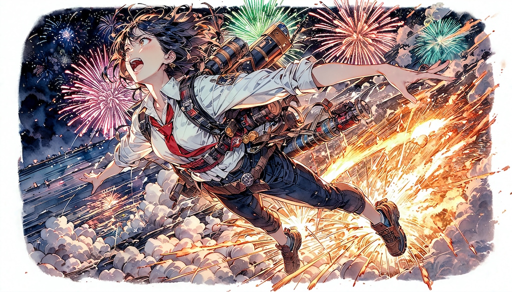 打ち上げ花火、上から見るか 中から見るか