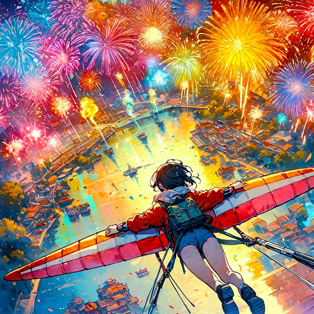 打ち上げ花火、上から見るか 中から見るか