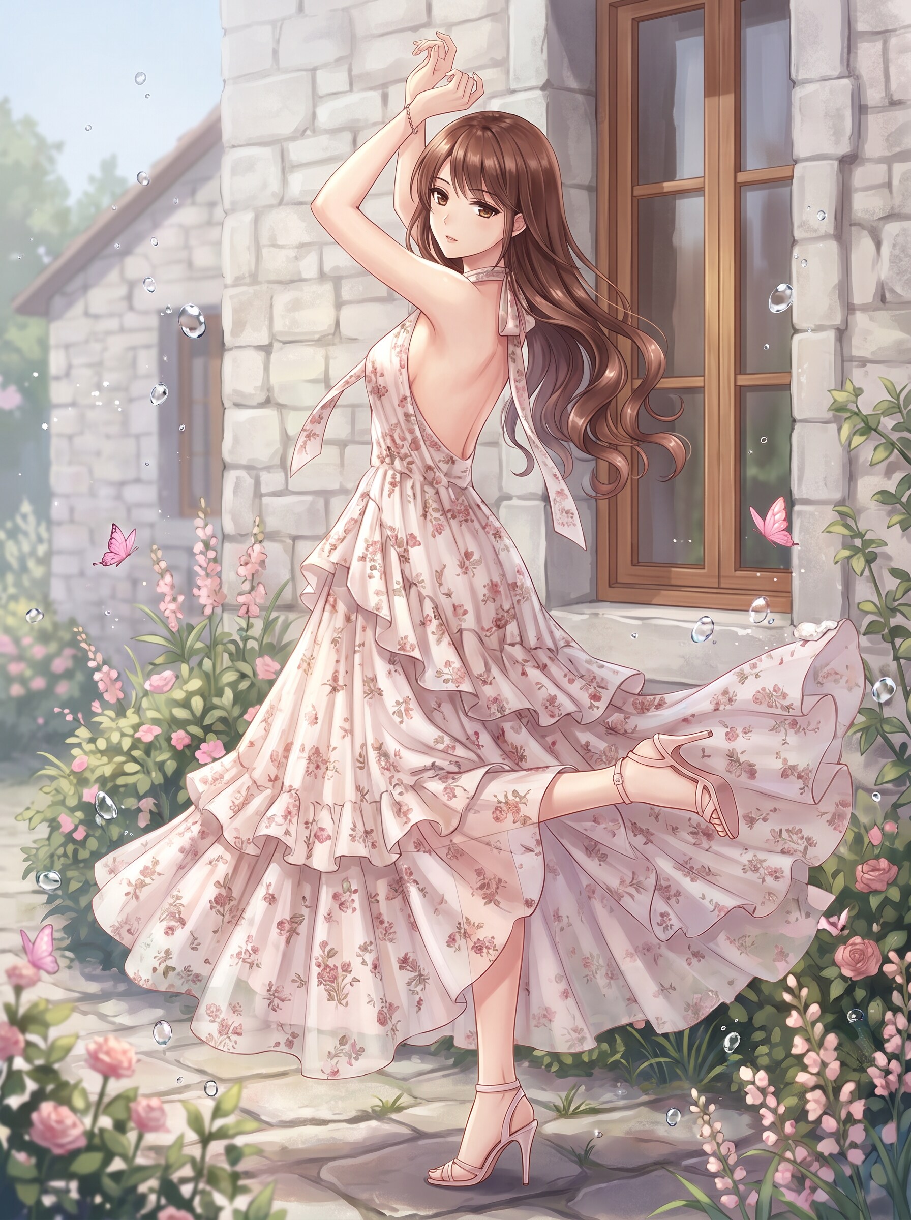 花霞舞踏の庭 | の人気AIイラスト・グラビア