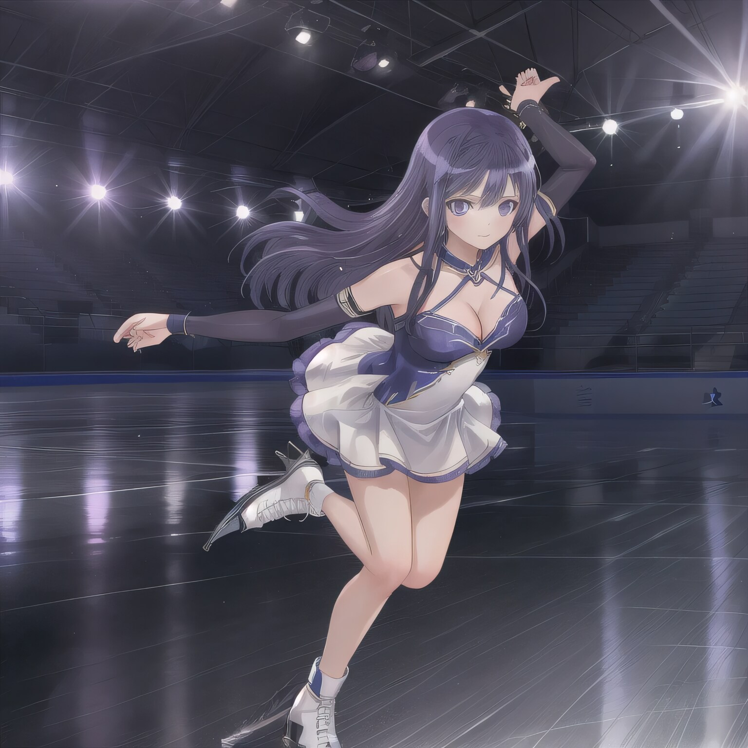 黒髪ロングでフィギュアの少女２ | の人気AIイラスト・グラビア