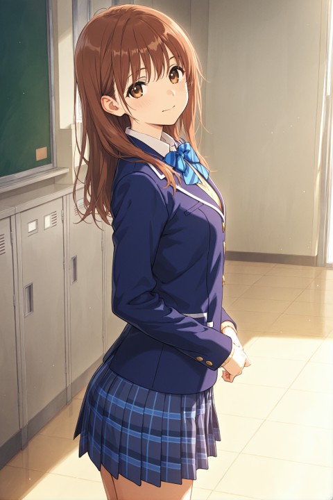 普通の女子高生が学校で