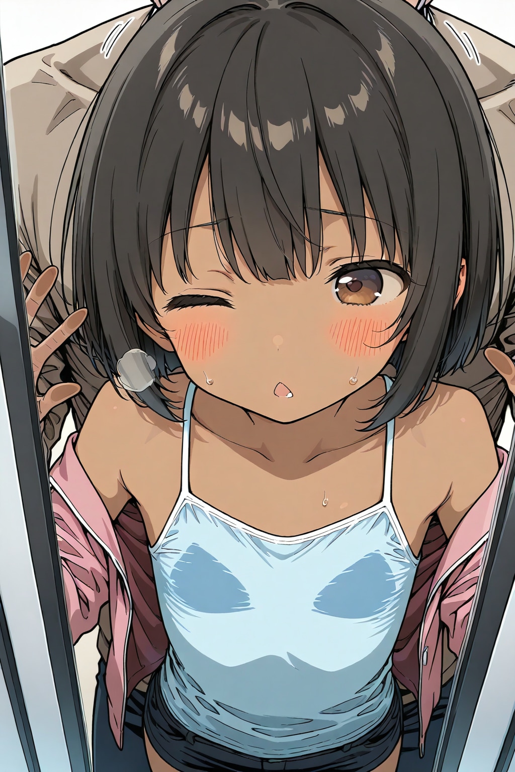 顔面押し付け？