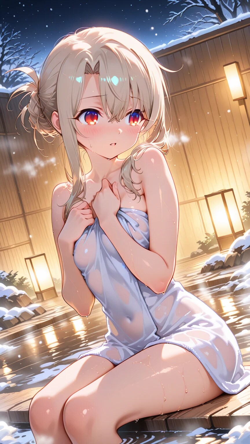 【イリヤスフィール】露天風呂