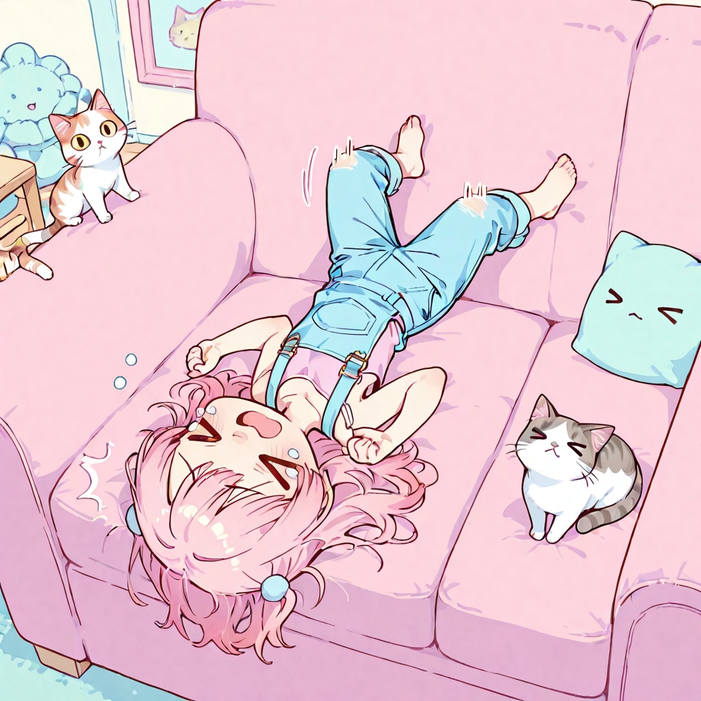 泣くピンク髪ちゃん | の人気AIイラスト・グラビア