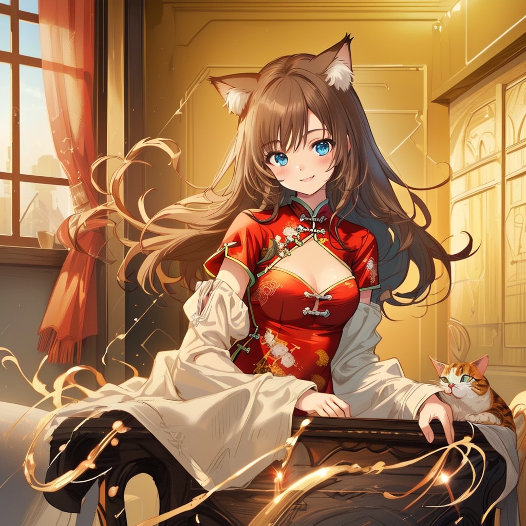 TOPAZでチャイナ服の女の子