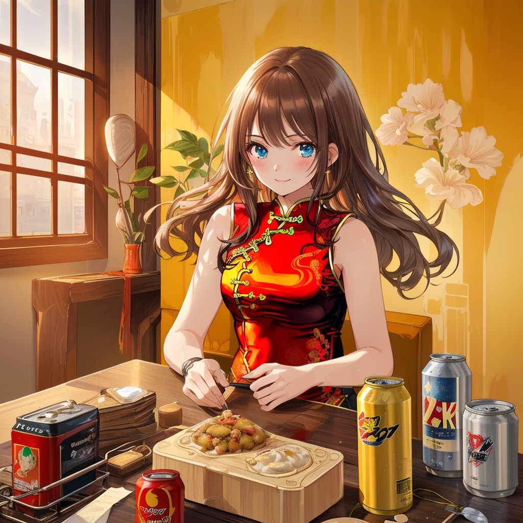 TOPAZでチャイナ服の女の子