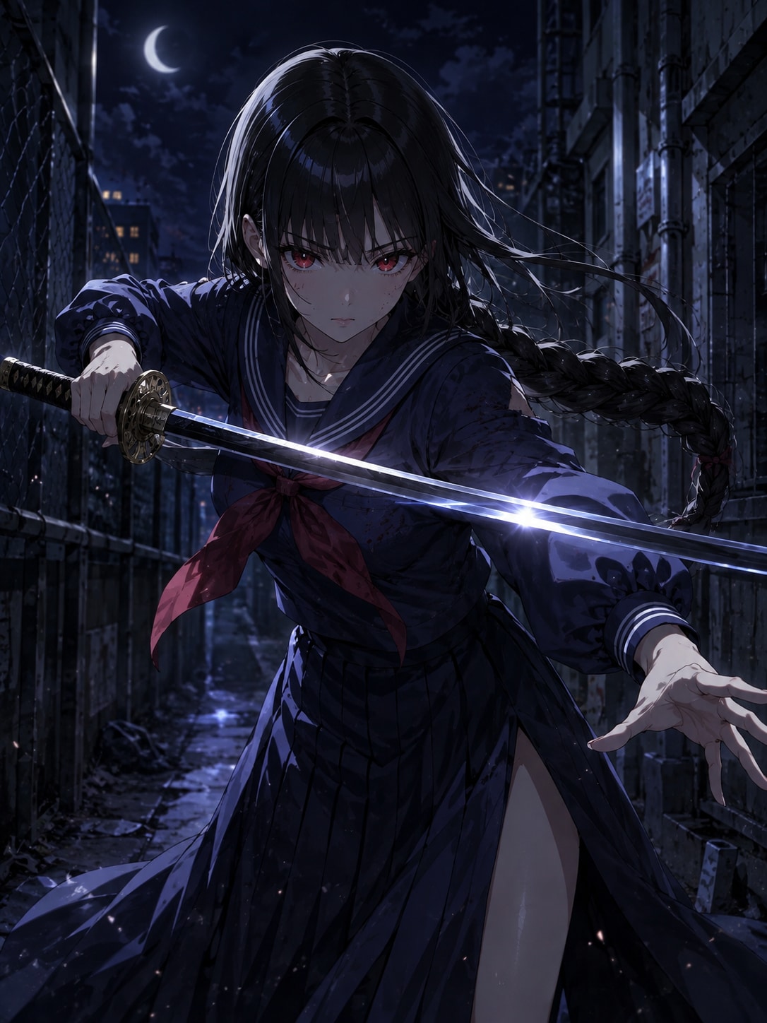 夜陰に光る | の人気AIイラスト・グラビア