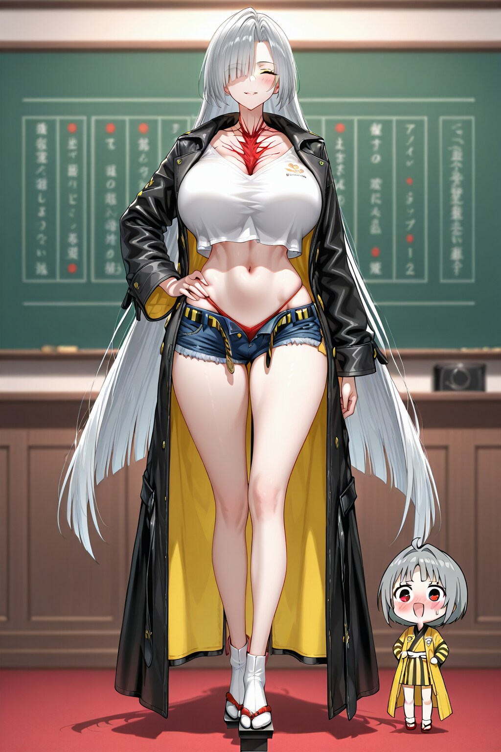霊毛コートの黄黒の横縞はともかく、目を閉じてるのはともかく服はちゃんとなったｗ