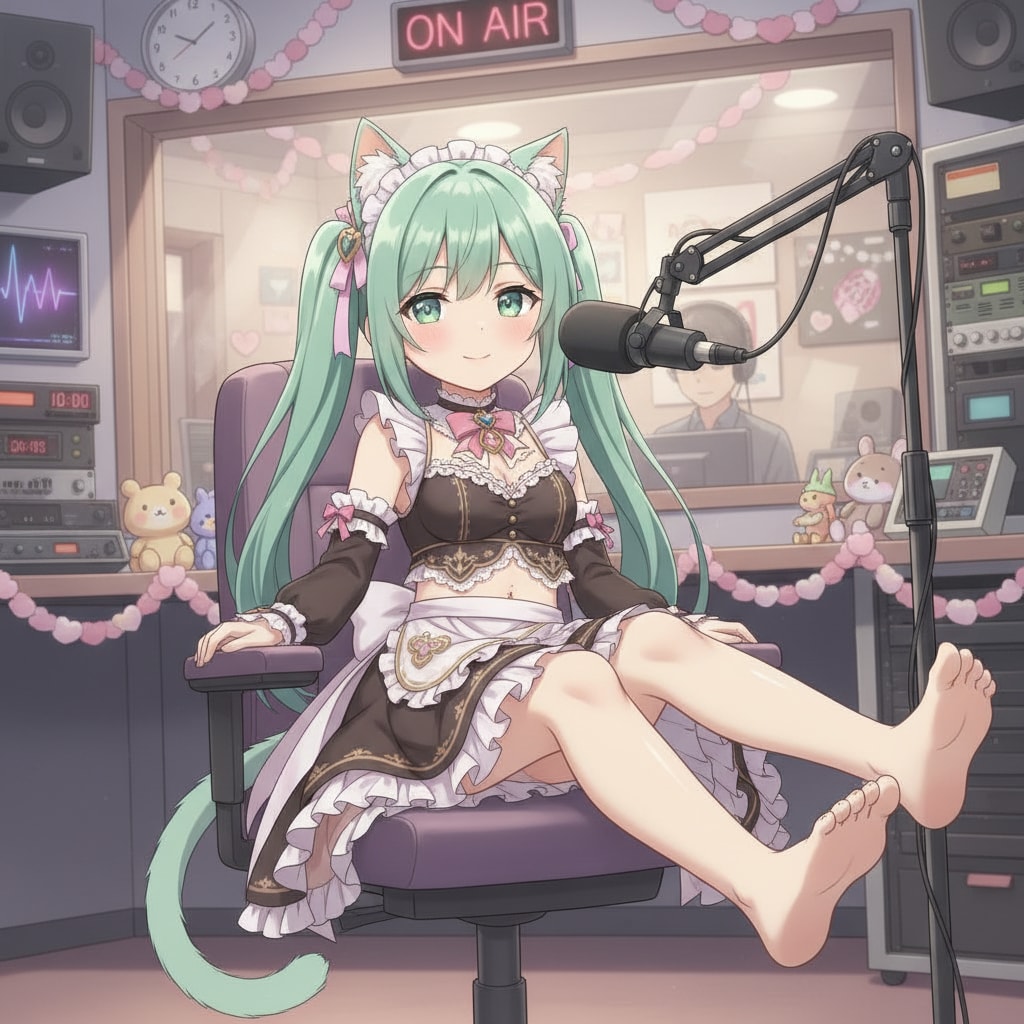 みどツイにゃん。バレンタインメイド。2月13日 #世界ラジオデー | の人気AIイラスト・グラビア