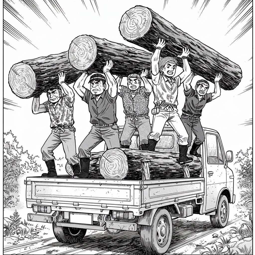 みんな丸太は持ったな!!