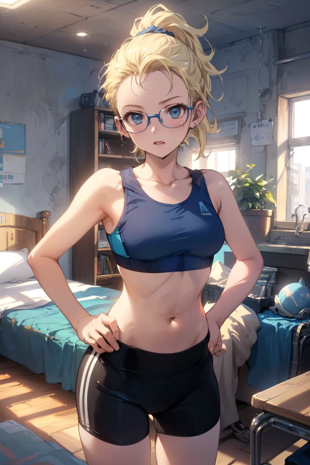 スポーツブルマの眼鏡っ娘