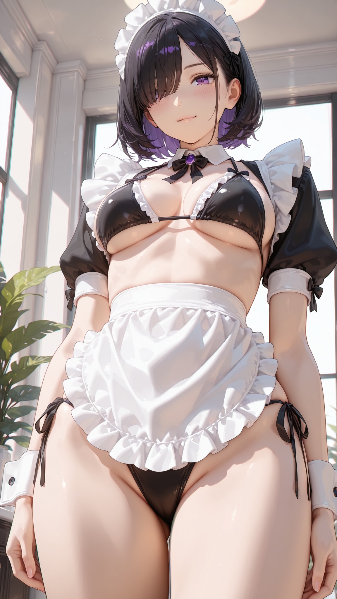 水着メイドさん