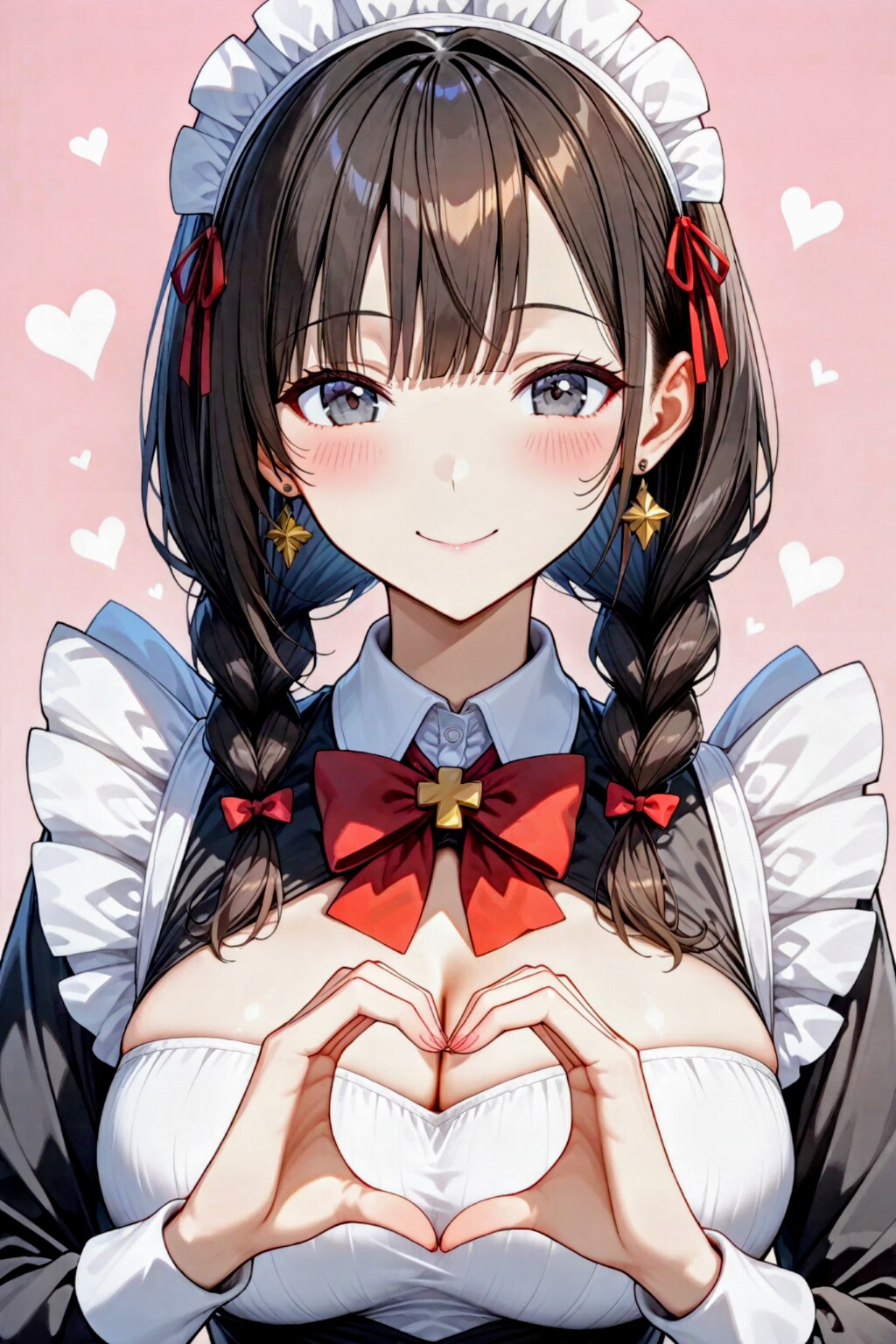 19単語　ハートハンド❤️な、メイドお姉やん