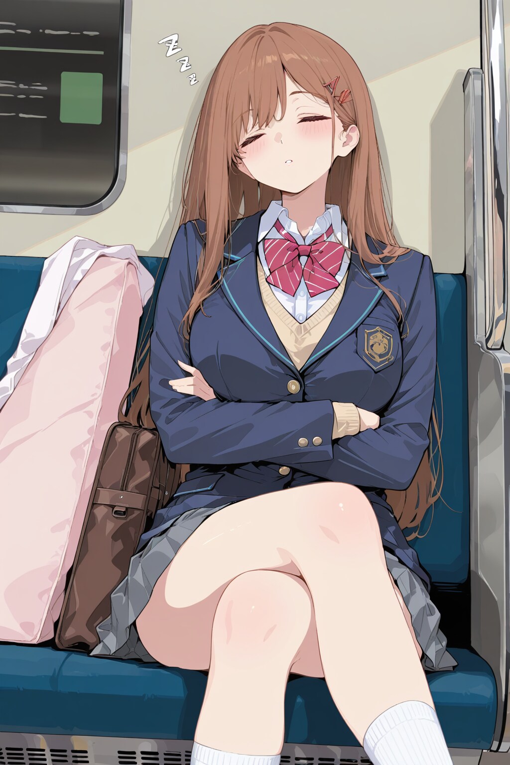 電車ですいみん | の人気AIイラスト・グラビア