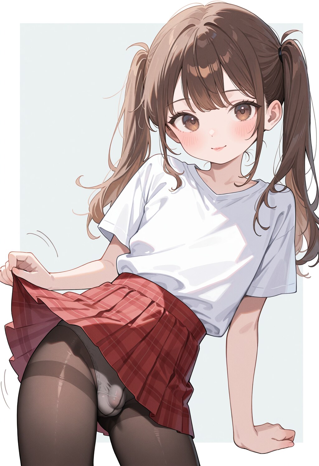 赤いスカートの男の娘