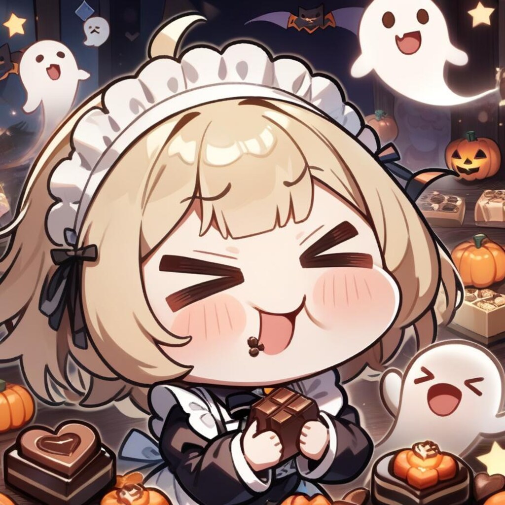 🎃チョコ三昧だよ！🍫メイドちゃん！👻