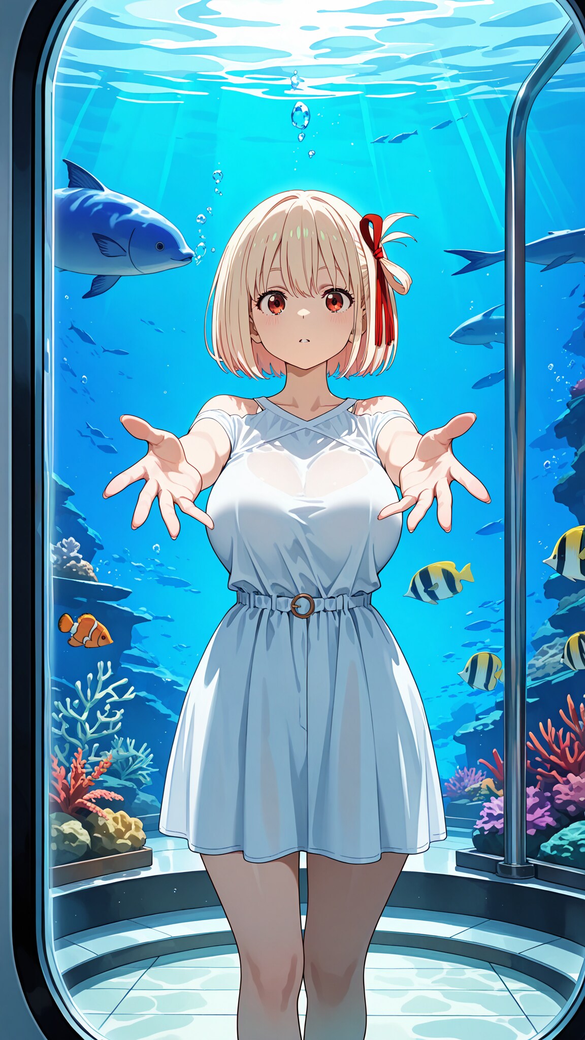 水族館の青い世界 | の人気AIイラスト・グラビア