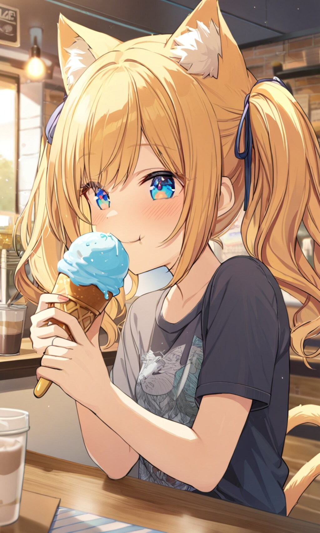 こるり「アイスアイス甘くてうましうまし」まや「あつぃーひえー」