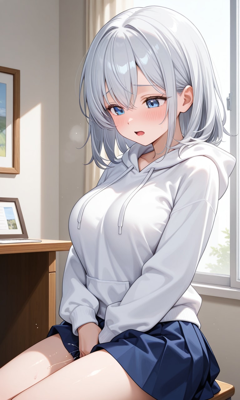 銀髪ちゃんと相互オナニー