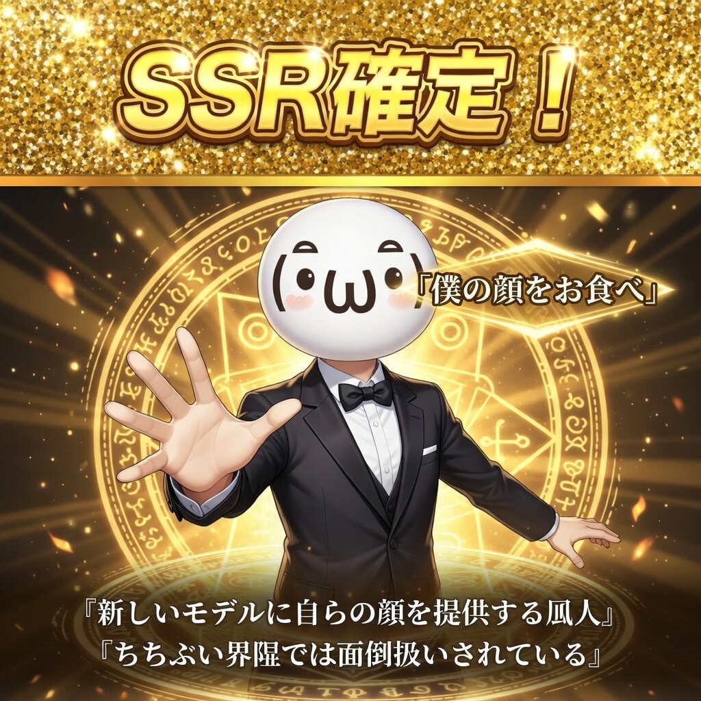 僕を呼んだのは君かい？　でへ♡　僕の顔をお食べ？