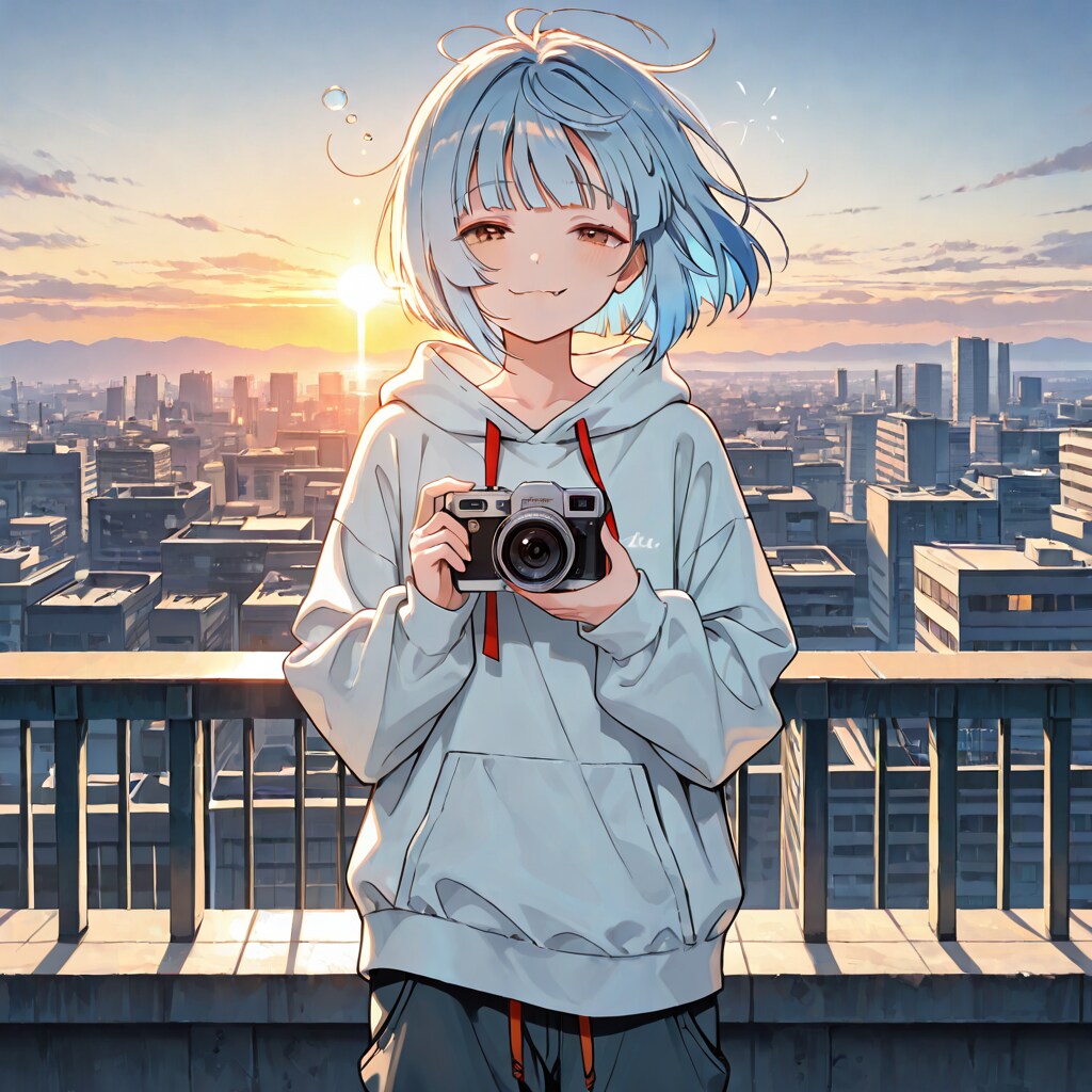 屋上からの朝配信 | の人気AIイラスト・グラビア