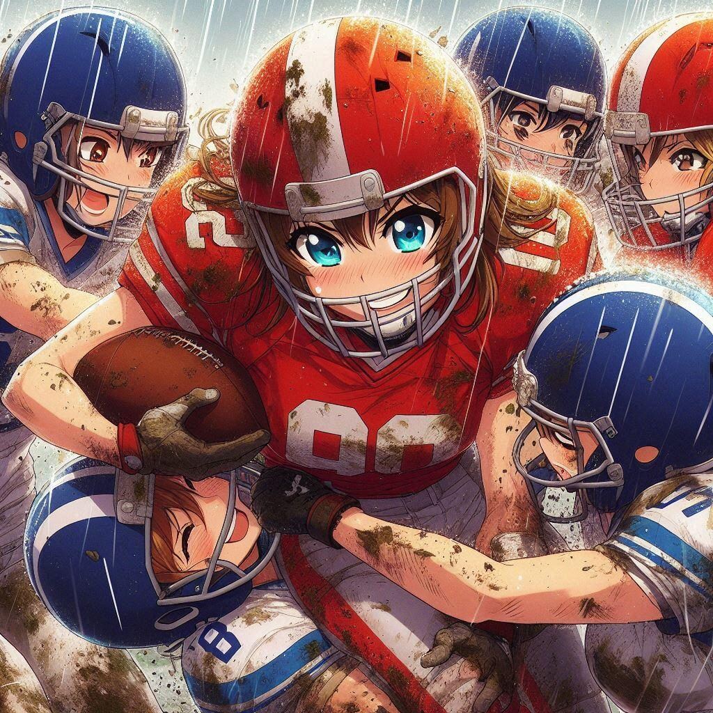 🏈泥まみれの女子アメフト 123