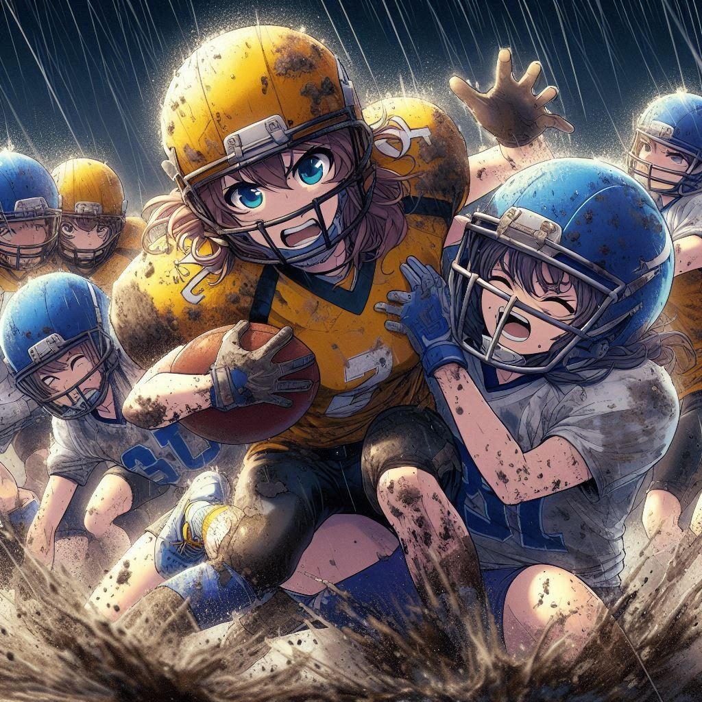 🏈泥まみれの女子アメフト 123