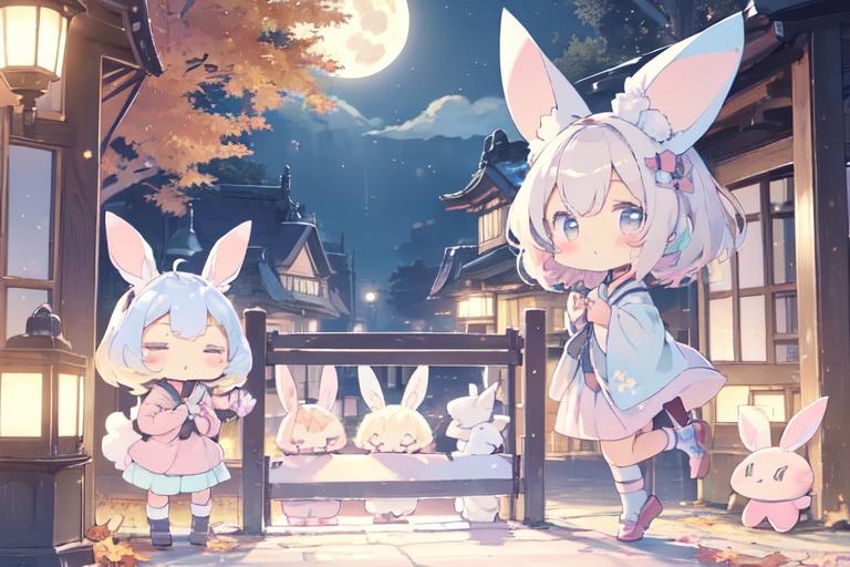 月夜のお祭り