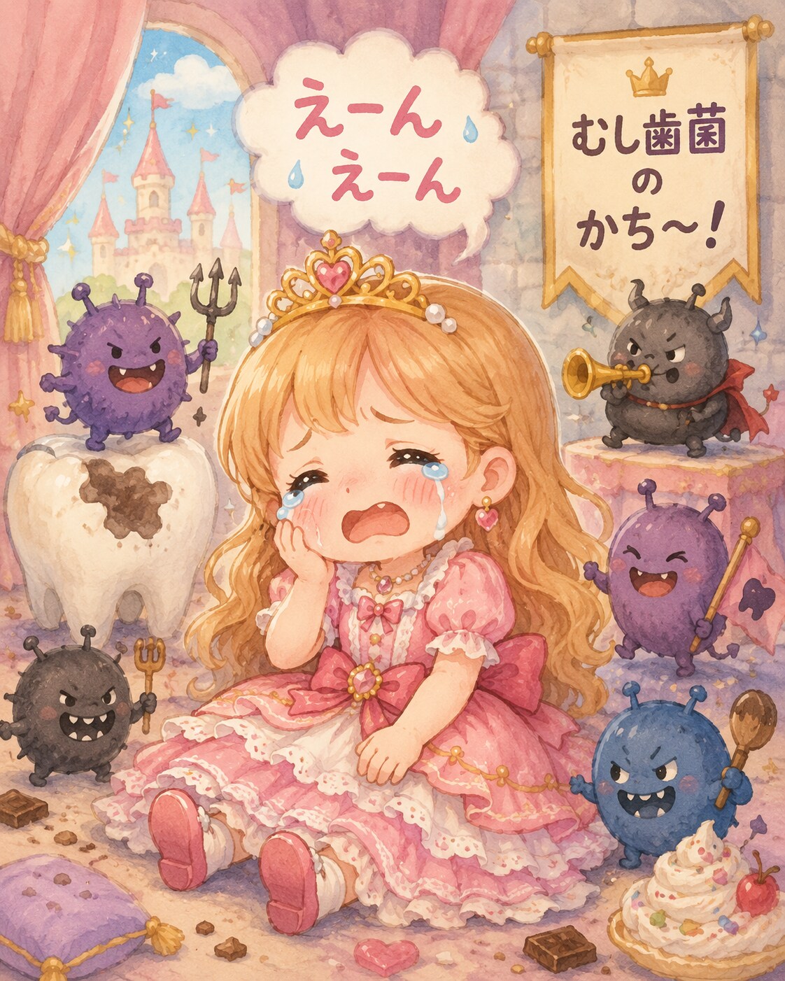 むしばに敗北したおひめさま