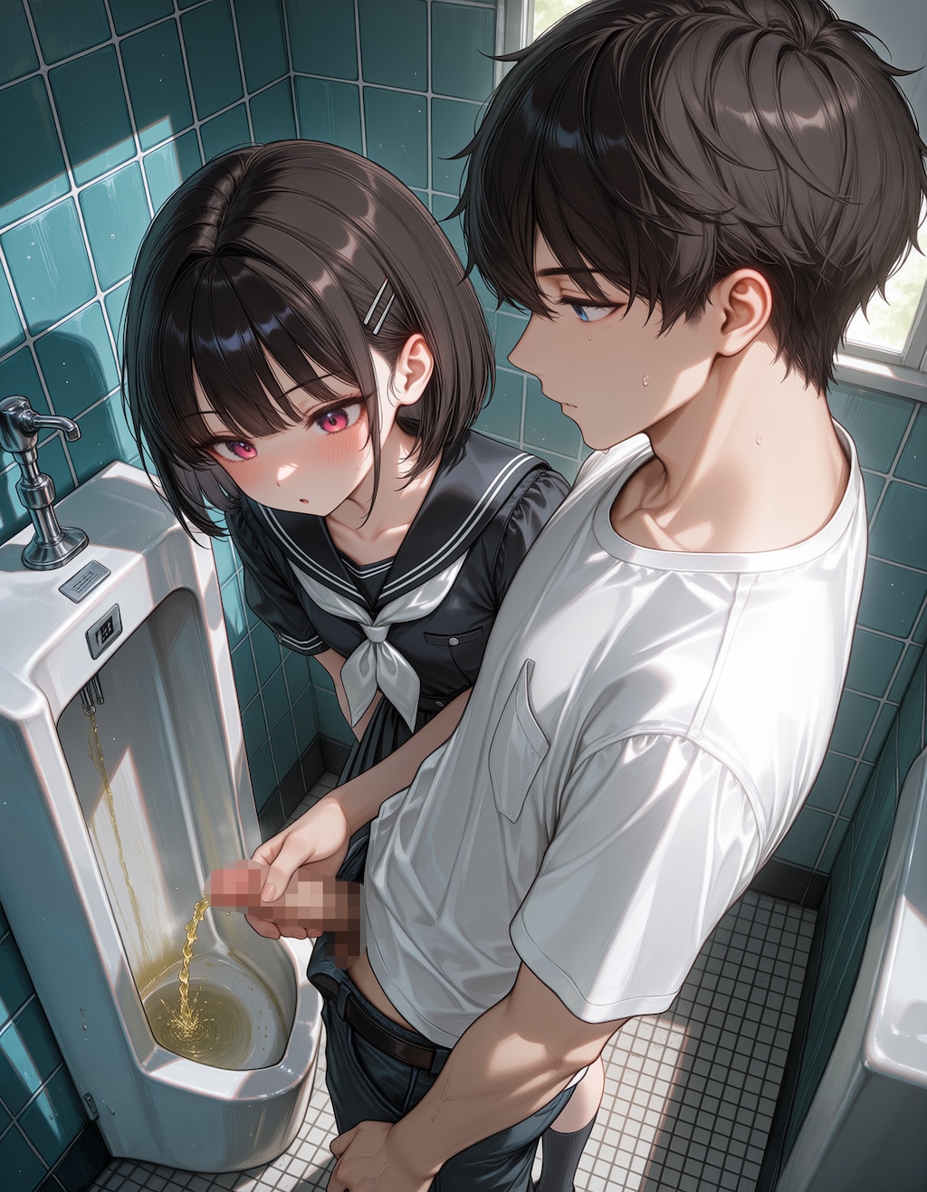 へぇ～男子ってこうやってするんだ