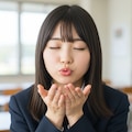 制服ちゃんからのおはようのキス顔…。 4枚目