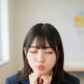 制服ちゃんからのおはようのキス顔…。 2枚目