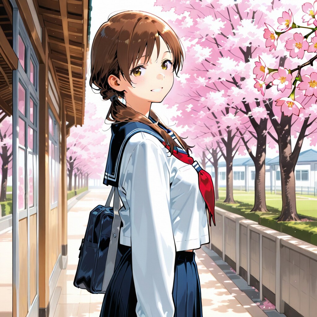 ねえ、一緒に登校しない？ | の人気AIイラスト・グラビア