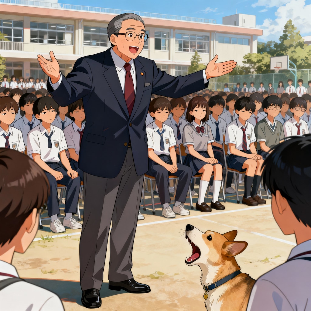 犬も食わない校長の朝の挨拶