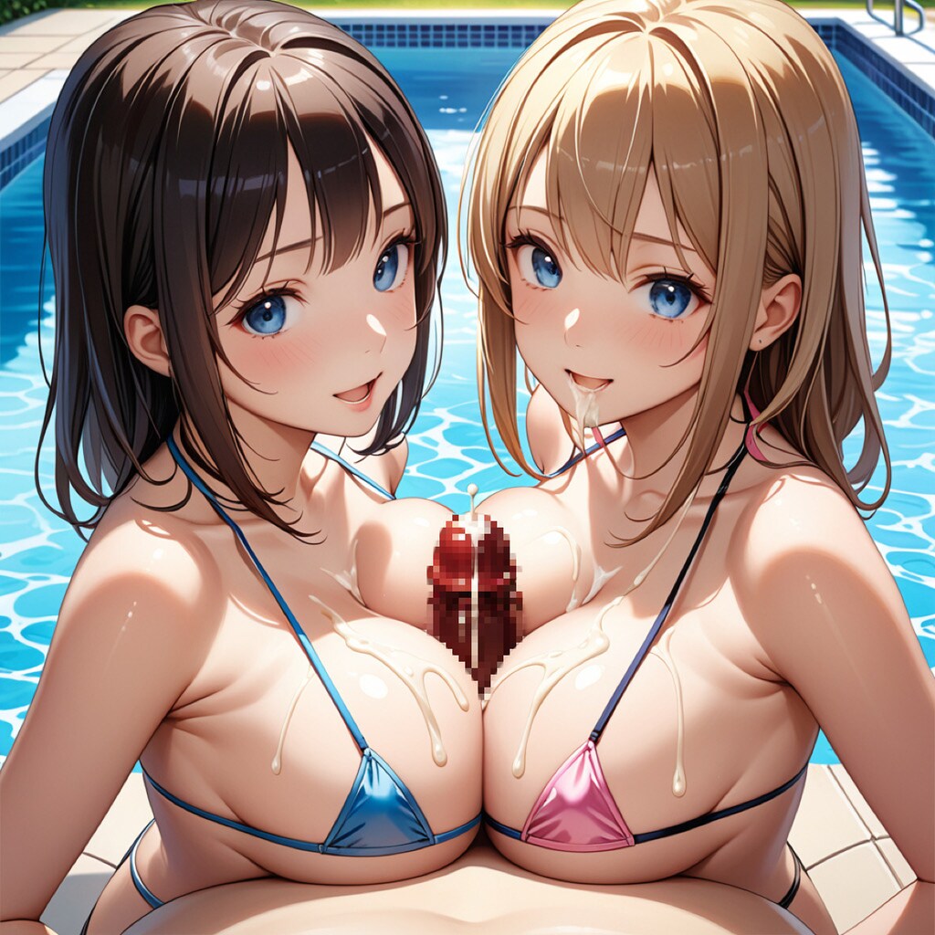 【今日のハーレム】Wパイズリ【マイクロビキニ】