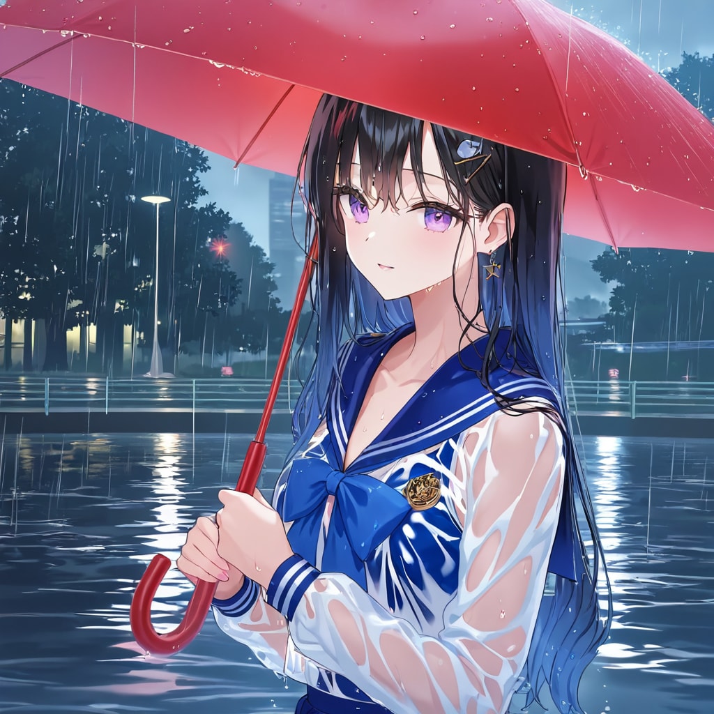 赤いアンブレラ