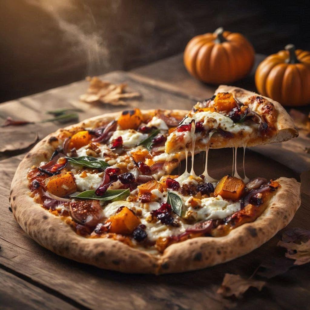 秋の味覚ピザ