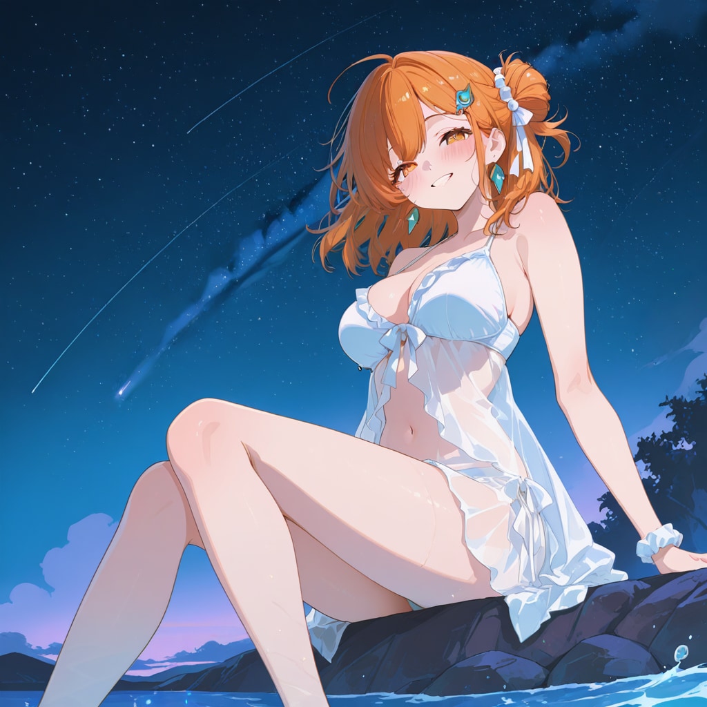 星空の下の