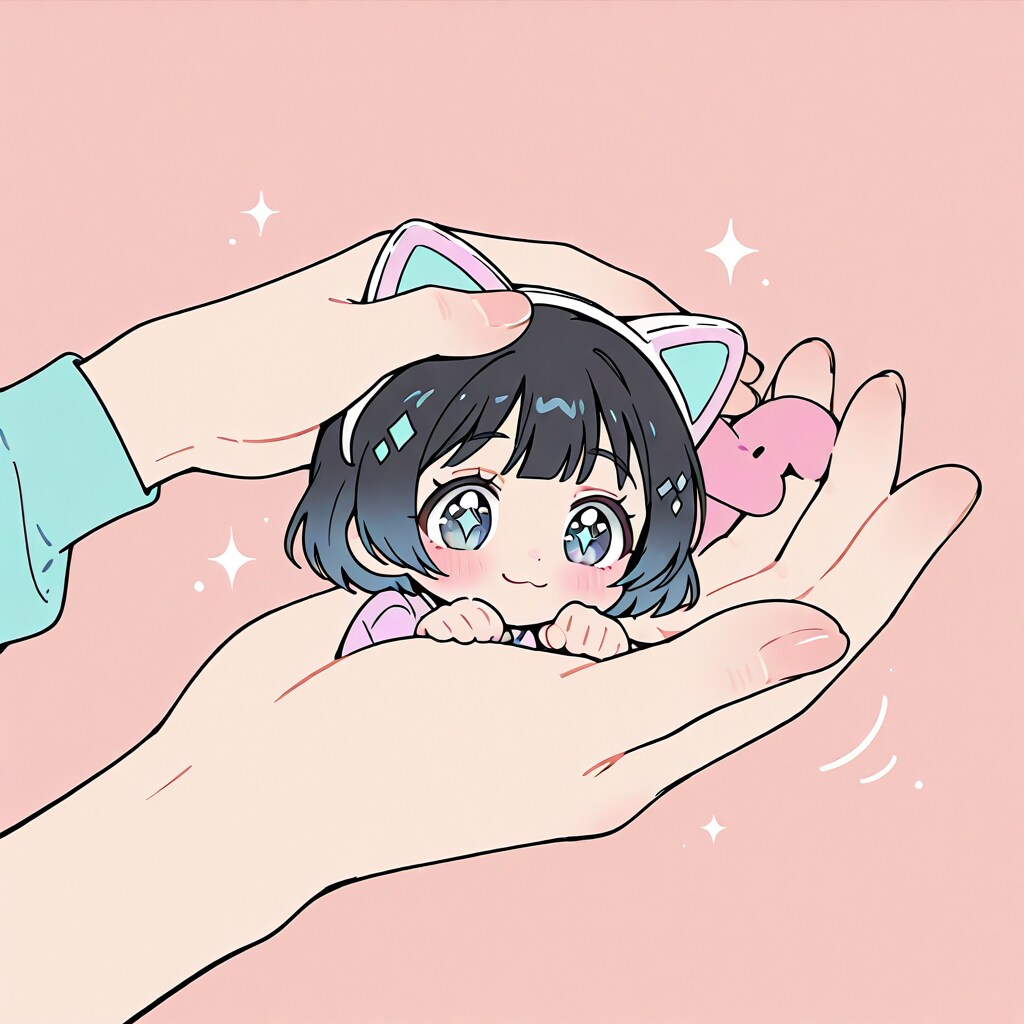 手乗りガールなでなで | の人気AIイラスト・グラビア