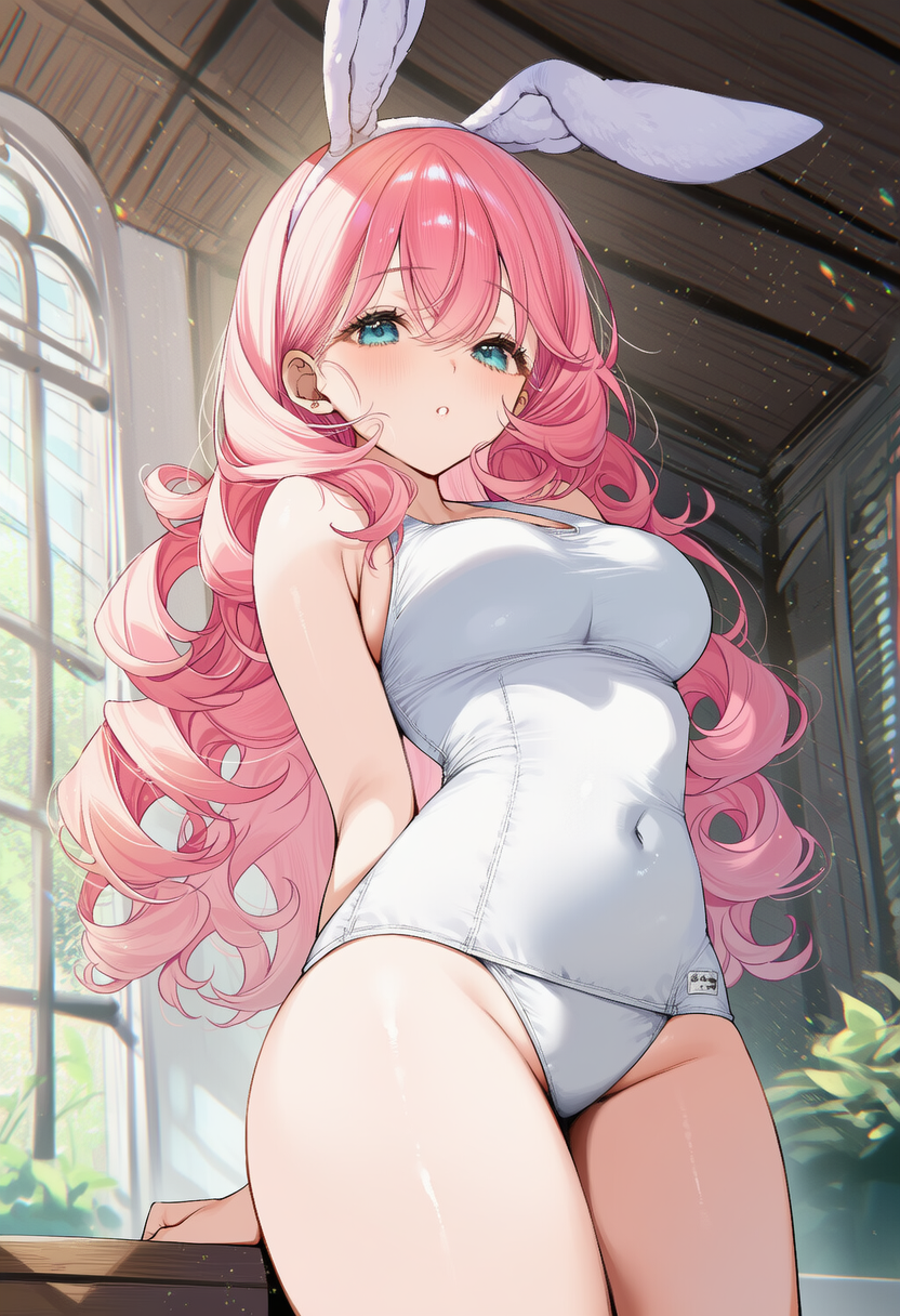 白スクバニー