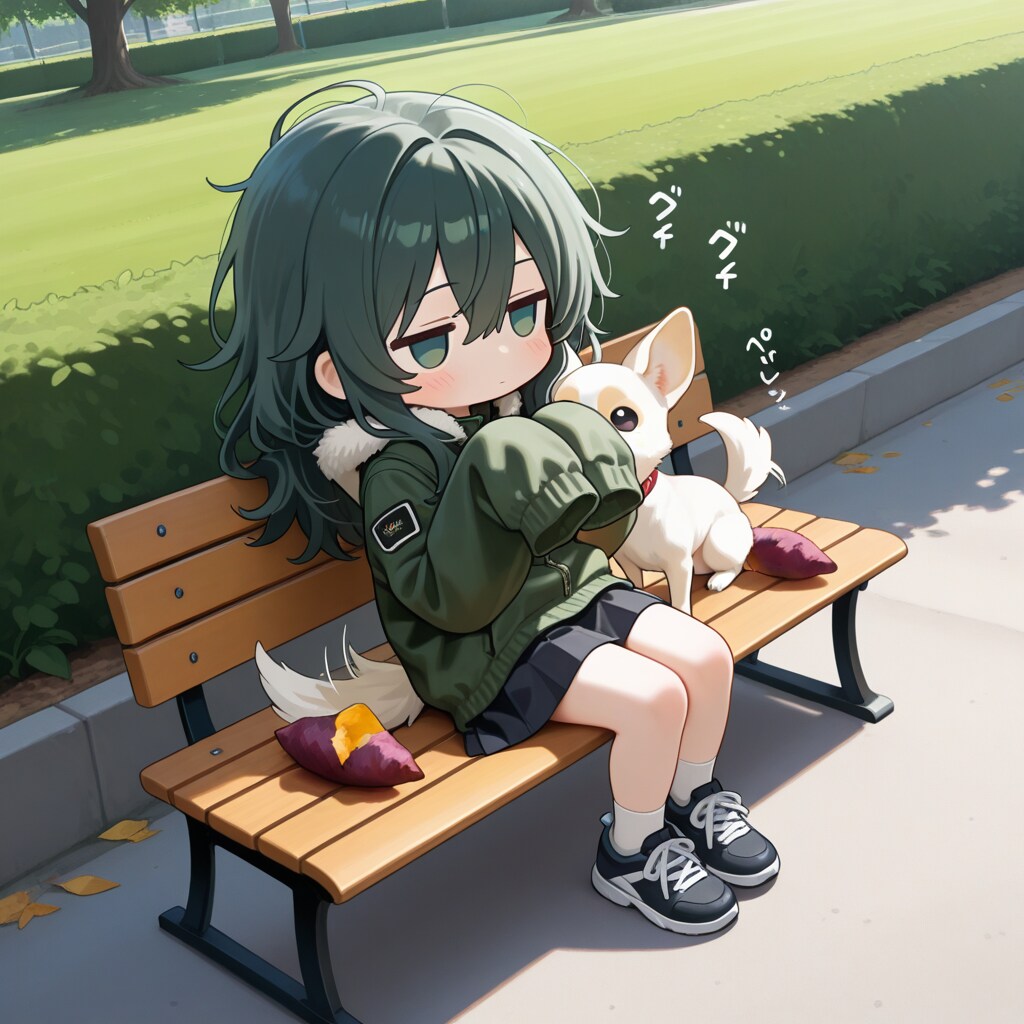 焼き芋とチワワとジト目萌え袖さん